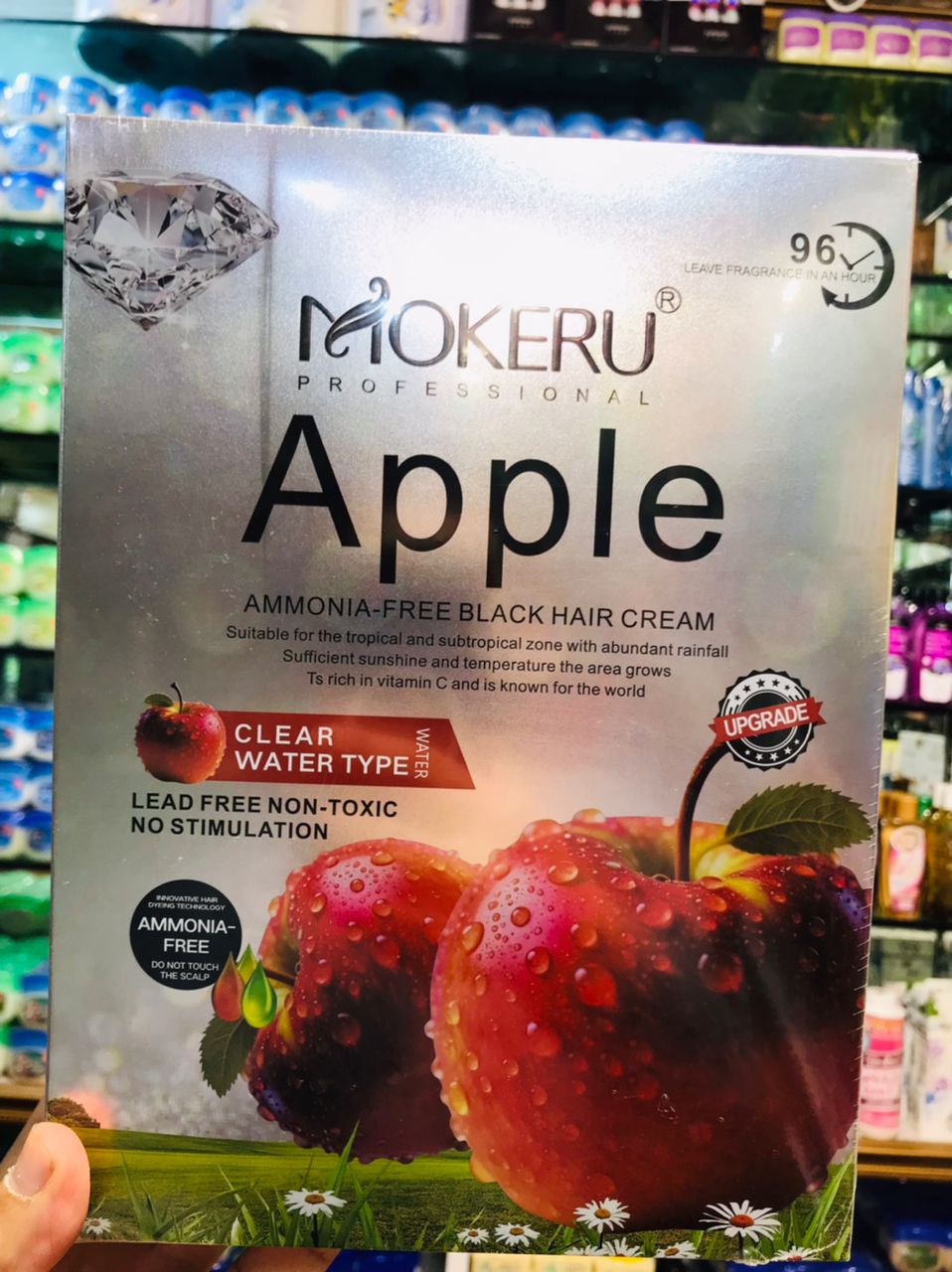 Mokeru Professional Apple Ammonia-Free Black Hair Cream – Non-Toxic Fast Hair Dye for Men and Women