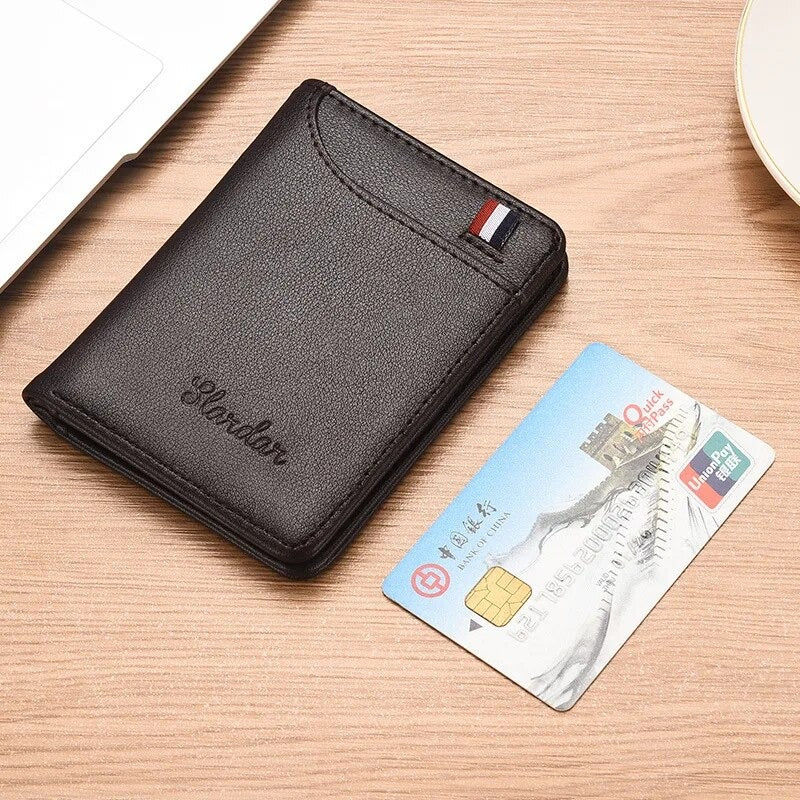 Slardar Premium Leather Wallet for Men – Stylish Slim Durable Design with Practical Storage (Black)