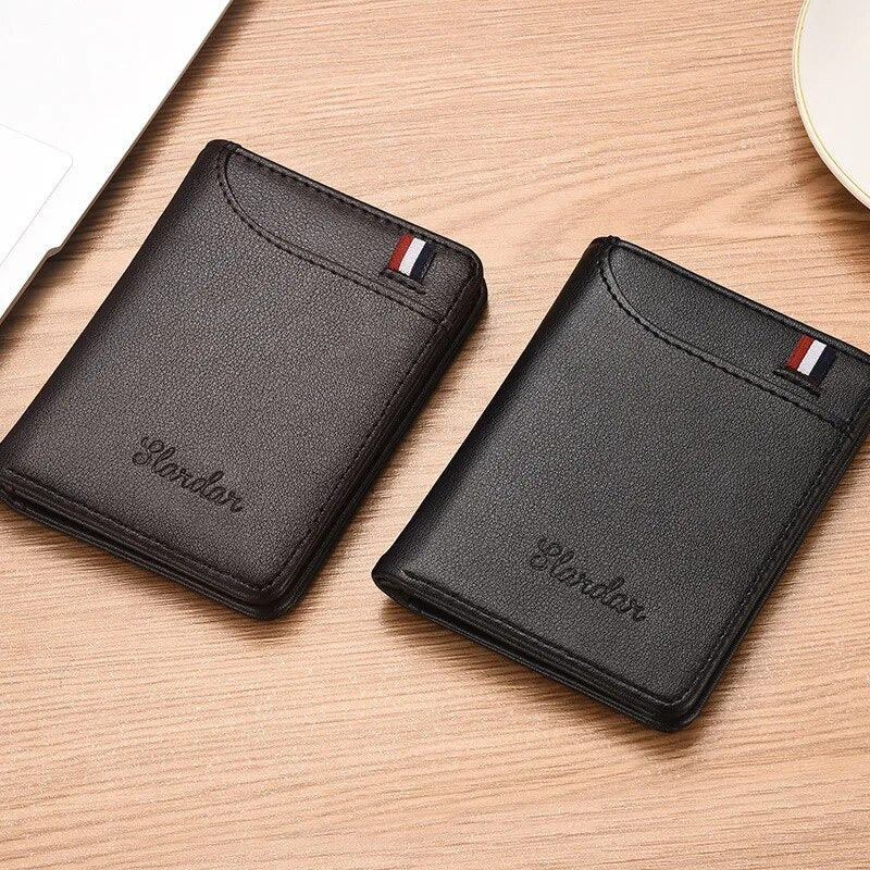 Slardar Premium Leather Wallet for Men – Stylish Slim Durable Design with Practical Storage (Black)