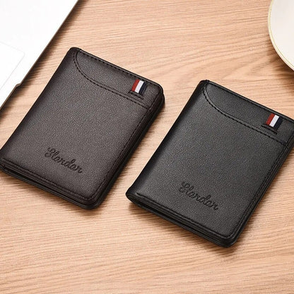 Slardar Premium Leather Wallet for Men – Stylish Slim Durable Design with Practical Storage (Black)