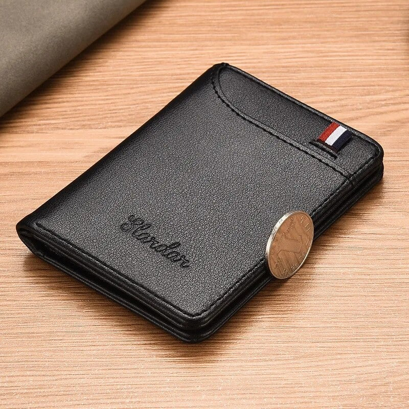 Slardar Premium Leather Wallet for Men – Stylish Slim Durable Design with Practical Storage (Black)