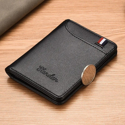 Slardar Premium Leather Wallet for Men – Stylish Slim Durable Design with Practical Storage (Black)