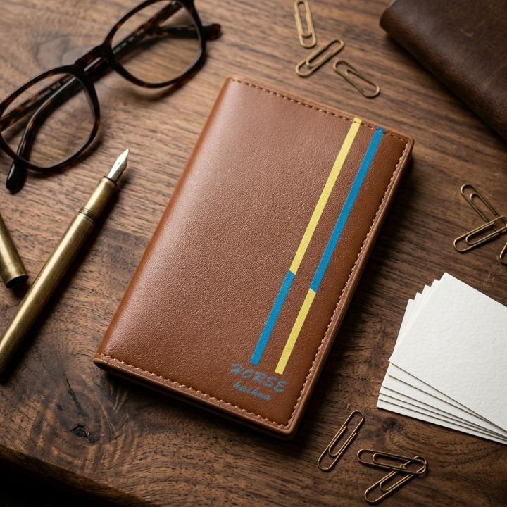 Horse Design Men’s Wallet – Premium Slim Bifold Wallet with Embossed Pattern